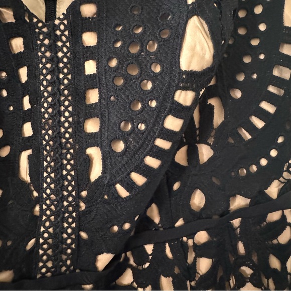 Black Embellished Knee-Length Cocktail Dress - Picture 4 of 5